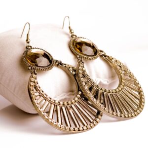 Rose Gold Boho Chandelier Earrings